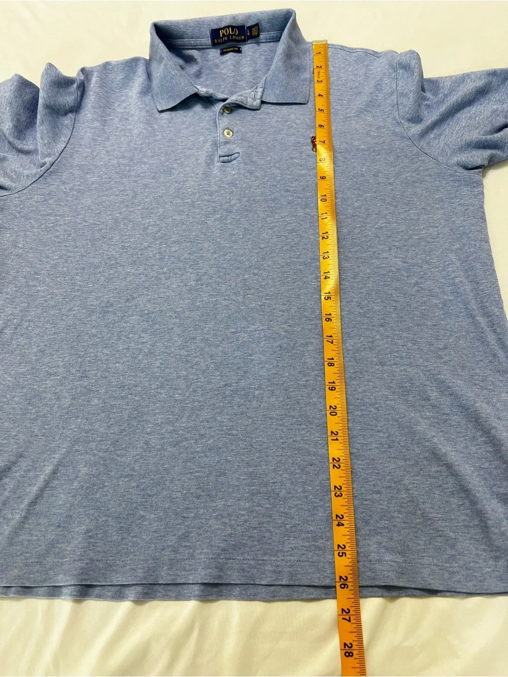 Polo Ralph Lauren Soft Jersey Cotton Classic Fit Blue Heather Shirt L Preppy